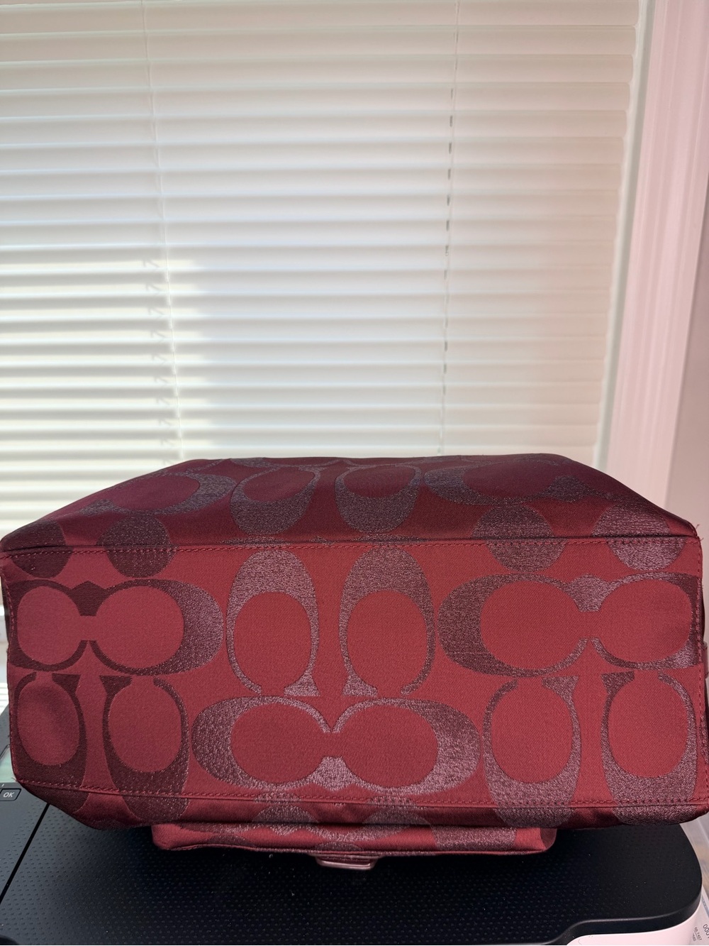 Coach Signature Satchel in Burgundy and Deep Red - Picture 2 of 15